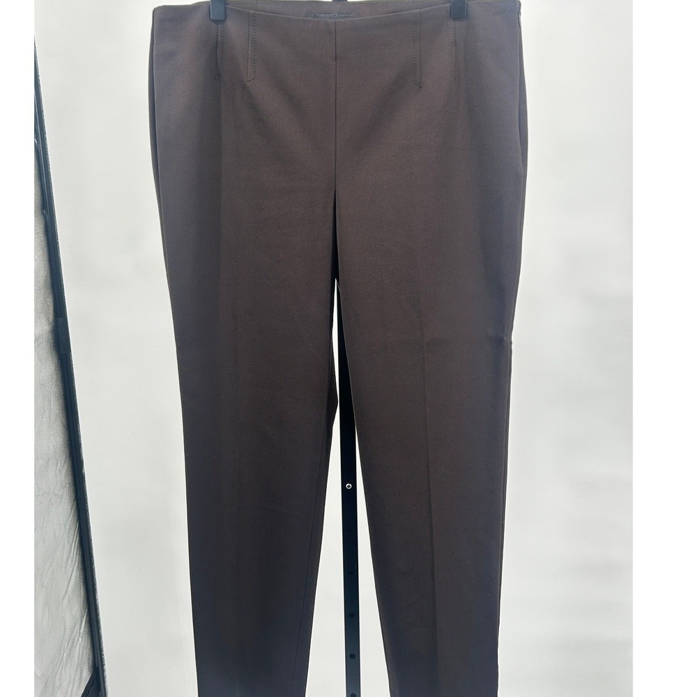 Talbots Side Zip Straight‎ Leg Dress Pants Brown 14P Workwear Office